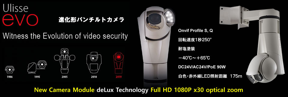 ULISSE EVO Delux 超高速高耐久パンチルトズームネットワークカメラ